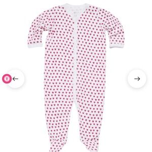 Roberta roller rabbit pink heart footie